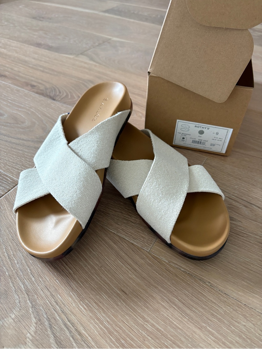 NIB Rothy's the weekend slide oat 9